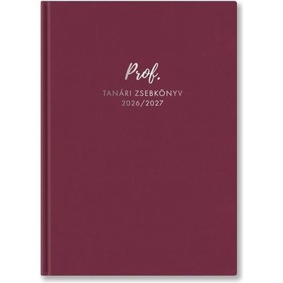 TopTimer Джобна книга за учителя TOPTIMER Prof PU кожена корица A/5 седмична 150x210 mm Малина 2026-2027 27P100C-E17 (27P100C-E17)