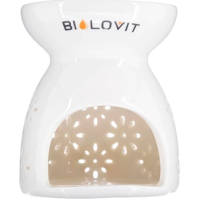 Bilovit Ceramic Aroma lampa Fireplace for Essential Oils White
