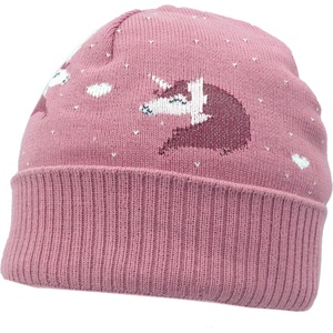maximo Зимна шапка (beanie) maximo Girl's Mütze mit Umschlag Einhorn Beanie - Foxglove - размер 53-55 cm (904-7269-0112)