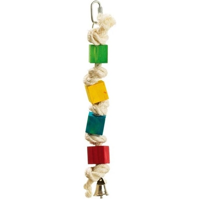 Karlie Hračka dřevěná barevná se zvonečkem 20 cm