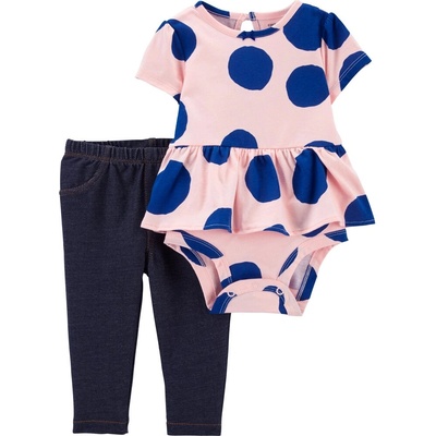 Carter’s Set 2dielny legíny body kr. rukáv Cobalt Floral dievča