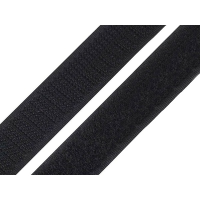 Prima-obchod Suchý zip háček + plyš šíře 25 mm, barva 2 černá
