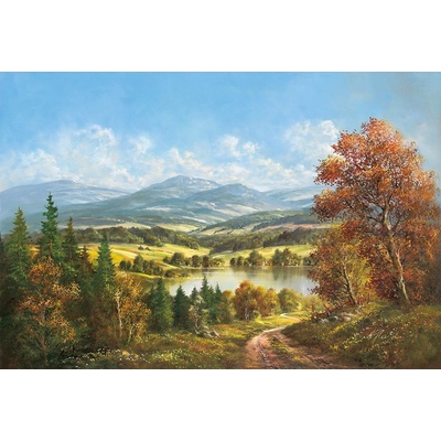 Obraz Krajina - OKOLO JEZERA 1 deska 80x50