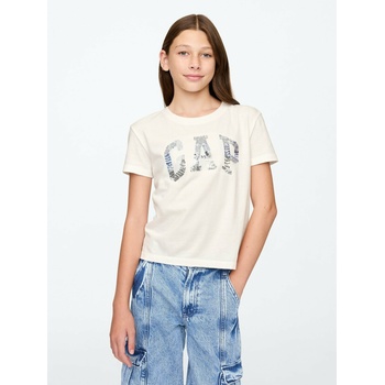 GAP Бебешка тениска с лого от пайети GAP GAP | Byal | Момичешки | 104/110