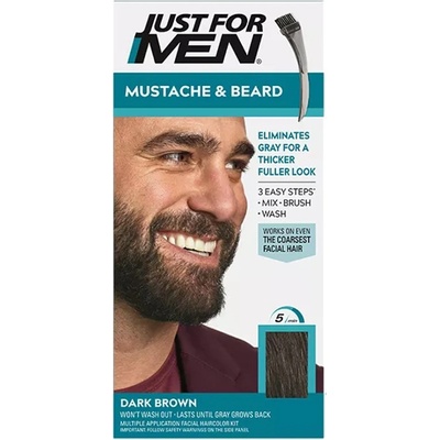 Just for men M-45 Mustache And Beard DARK BROWN tmavo hnedá