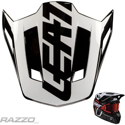 Náhradní kšilt helmy Leatt Visor Moto 9.5 V25 Carbon White