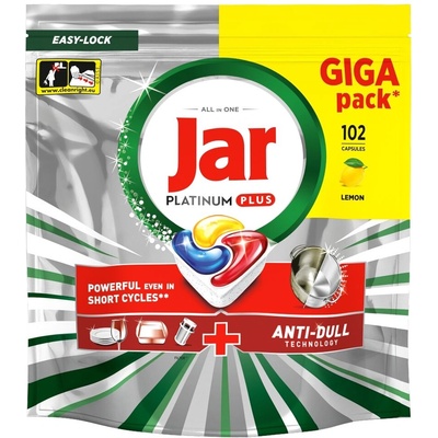 Jar Platinum Plus Lemon All In One Капсули за съдомиялна машина 102 измивания (10DC020283)