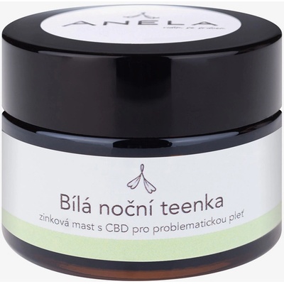 Anela Bílá noční teenka CBD zinkový krém na akné či ekzém 30 ml