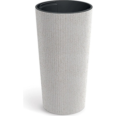 Prosperplast Kvetináč Lamie Slim Eco Wood biely, 25 cm