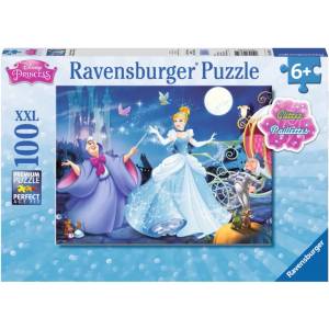 Ravensburger - Puzzle Adorable Cinderella glitter - 100 piese