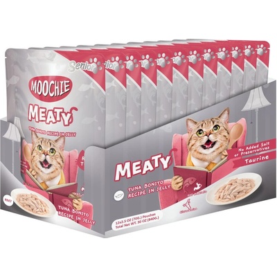 MOOCHIE Tuňák Bonito v želé 12x70 g Senior