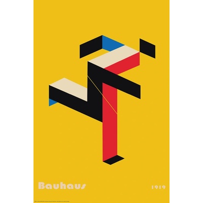 Plagát, Obraz - Bauhaus Running Man Poster, 61 × 91.5 cm