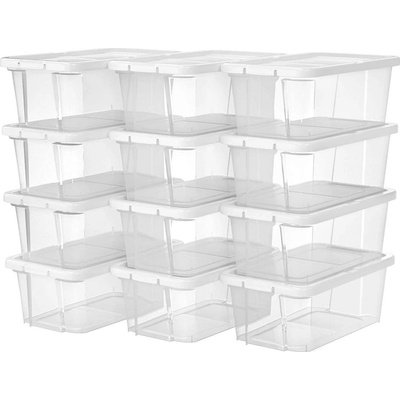 Artenat Úložný box Rose (súprava 12 ks), 35 cm, biela
