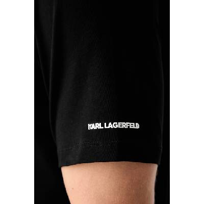 Karl Lagerfeld тениска с яка мъжка от памук с еластан (563221.745024)