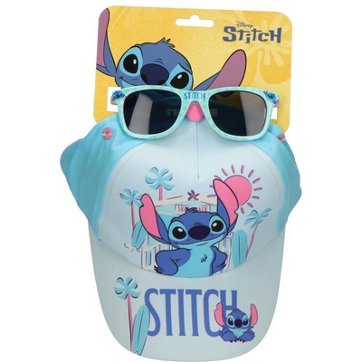 Детски комплект Cerda - Disney Stitch, шапка и слънчеви очила, 53 cm (2200010740)