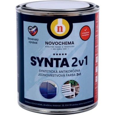 Novochema synta 2v1 Jednovrstvová antikorózna farba 2430 čokoládová 0,75 kg