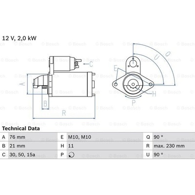 BOSCH STARTER 0 986 022 880