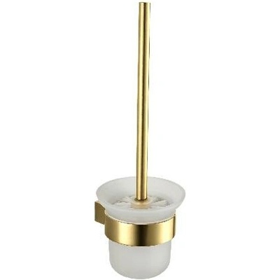 Kielle Vega WC kefa nástenná s držiakom matné sklo brushed gold 40518026