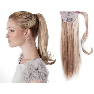Clip in příčesek culík / cop 100% japonský kanekalon 60cm platina / světle hnědá – Zboží Dáma