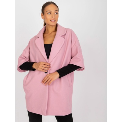 Rue Paris Coat CHA-PL-0409.30X-light pink ružová