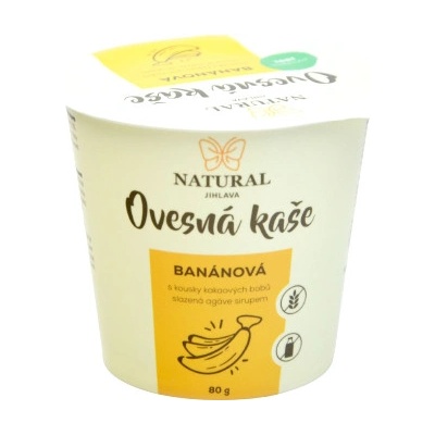 NATURAL JIHLAVA Ovsená kaša banánová bez lepku natural 80 g