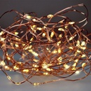 Vánoční osvětlení Solight Solight vánoční řetěz měděný 100x mini LED 10m 3 x AA teplé světlo 1V54-WW