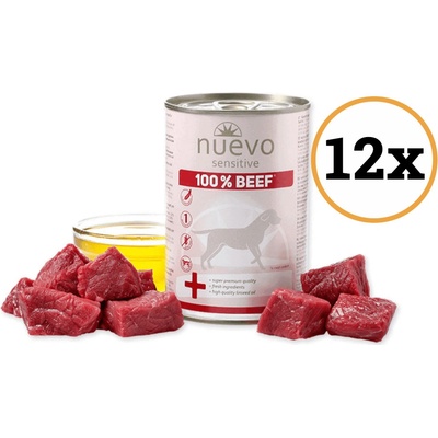 Nuevo Dog Sensitive 100% Beef 12 x 400 g