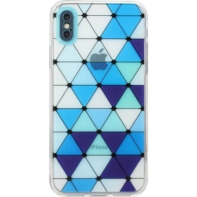 Appleking Pouzdro měkké se vzorem vitráže iPhone XS Max - modré – Hledejceny.cz