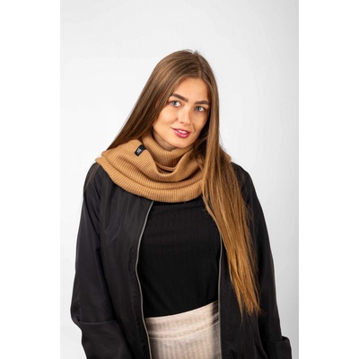 VFstyle pletená šála Elegant karamelová