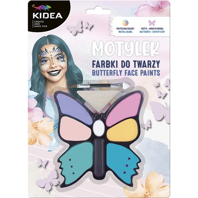 Kidea farby na tvár motýl 8 farieb + štetec