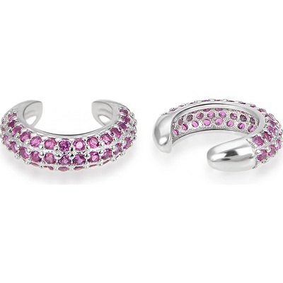 Agato Stříbrné záušnice s růžovými zirkony AGT-E164ZF
