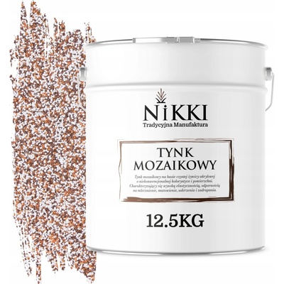 MOZAIKOVÁ ŽIVIČNÁ OMÍTKA 12,5KG INTERIÉROVÁ EXTERIÉROVÁ HNĚDO-REZAVÁ BARVA M61