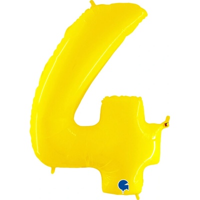 Grabo Fóliový balónek 102 cm číslo 4 žlutý