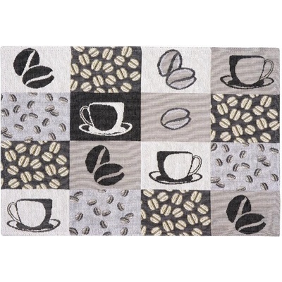 SCANquilt prostírání motiv cofee šedá prostírání 30x45cm