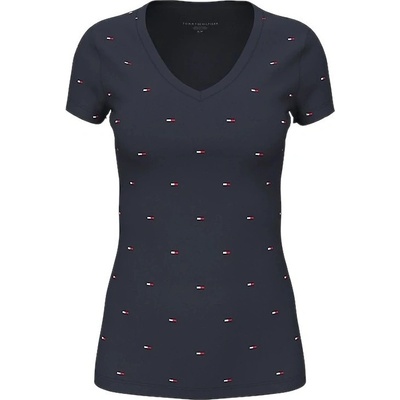 Tommy Hilfiger v-neck Tommy flag tmavě modré
