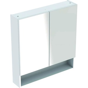 Geberit Selnova Square - Огледален шкаф 85x59x18 см, 2 врати, лъскаво бяло 501.264. 00.1 (501.264.00.1)