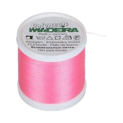 Vyšívací nitě PES Madeira Polyneon (400m) barva 1921 bright pink