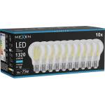 Mexen Vintis 10x LED филтър крушка E27, A60, 10W, Студена - 6500K, 1320 lm, прозрачна (L150-E27-1065-00x10)