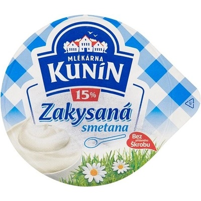 Mlékárna Kunín Zakysaná smetana 15% 190 g – Zboží Dáma