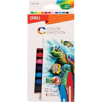 Deli Color Emotion 12бр/опаковка маслени пастели DEC20100 (DEC20100)