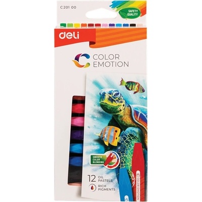 Deli Color Emotion 12бр/опаковка маслени пастели DEC20100 (DEC20100)