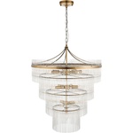 Endon Lighting 112576 - Пендел MARIETTA 16xE14/6W/230V месинг/прозрачен (EN0205)