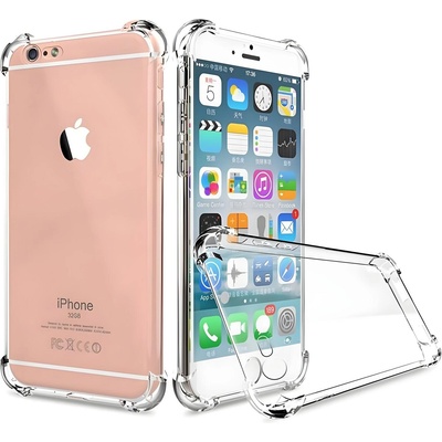 Apple Силиконов калъф с подсилени ръбове за Apple iPhone 6/iPhone 6s - Прозрачен KP23566