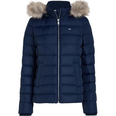 Tommy Jeans Яке Tommy Jeans Women's Essential Quilted Wind Resistant Faux Fur Hood RDS Down Short Puffer Jacket - Twilight Navy
