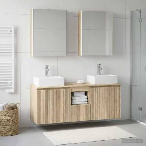 vidaXL Комплект шкафове за баня 5 бр. Дъб сонома Инженерна дървесина (3406409)