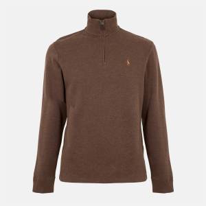 Ralph Lauren Поларена блуза Polo Ralph Lauren Estate Fleece Quarter Zip Sweater - Nutmeg Brown