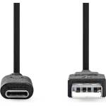 Nedis CCGL61650BK10 Кабел USB 3.2 Gen 1, USB-A щепсел - USB-C (USB-C) щепсел, 60W, 10 Gbps, 1 м (CCGL61650BK10)
