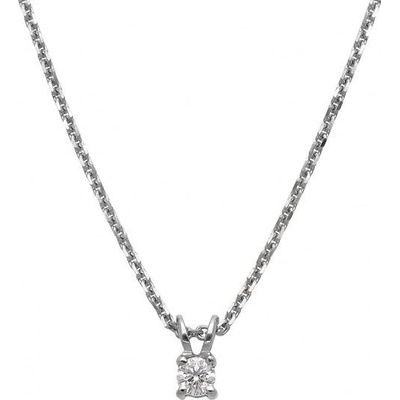 Zlaton Řetízek bílé zlato s diamantem 000562410231