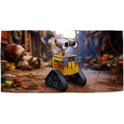 Sablio Ručník s potiskem Wall E robot Město 50 x 100 cm