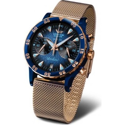 Vostok Europe VK64/515E628B Ocelový řemínek se zlatou PVD úpravou